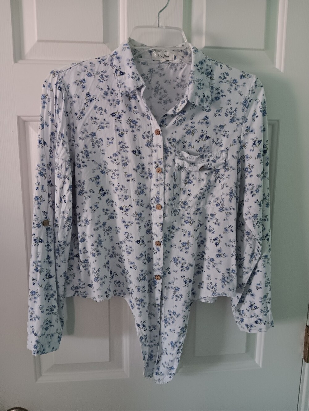 Love Notes Blue Top Size L